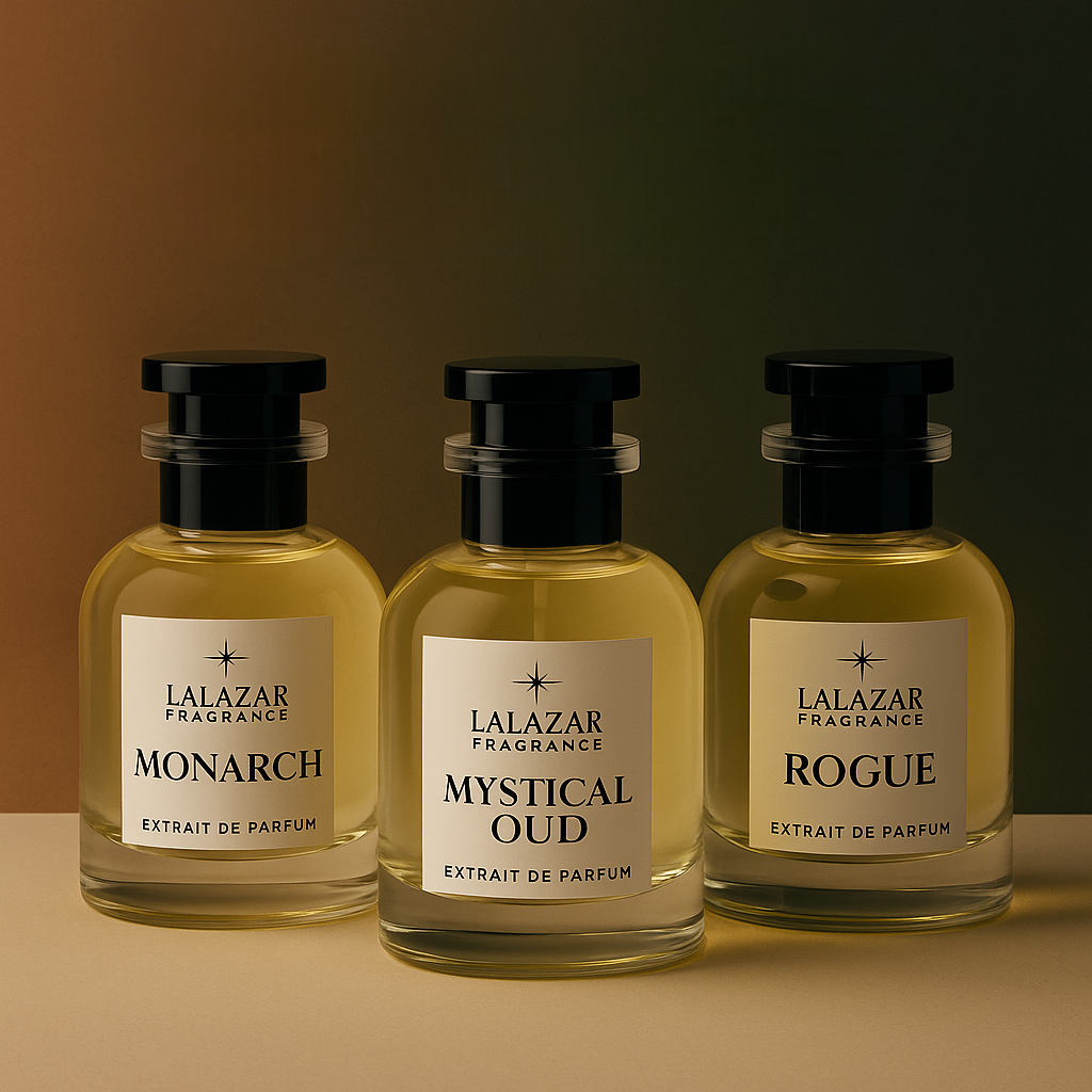 men's collecton monarch, mystical oud and rogue by lalazaar